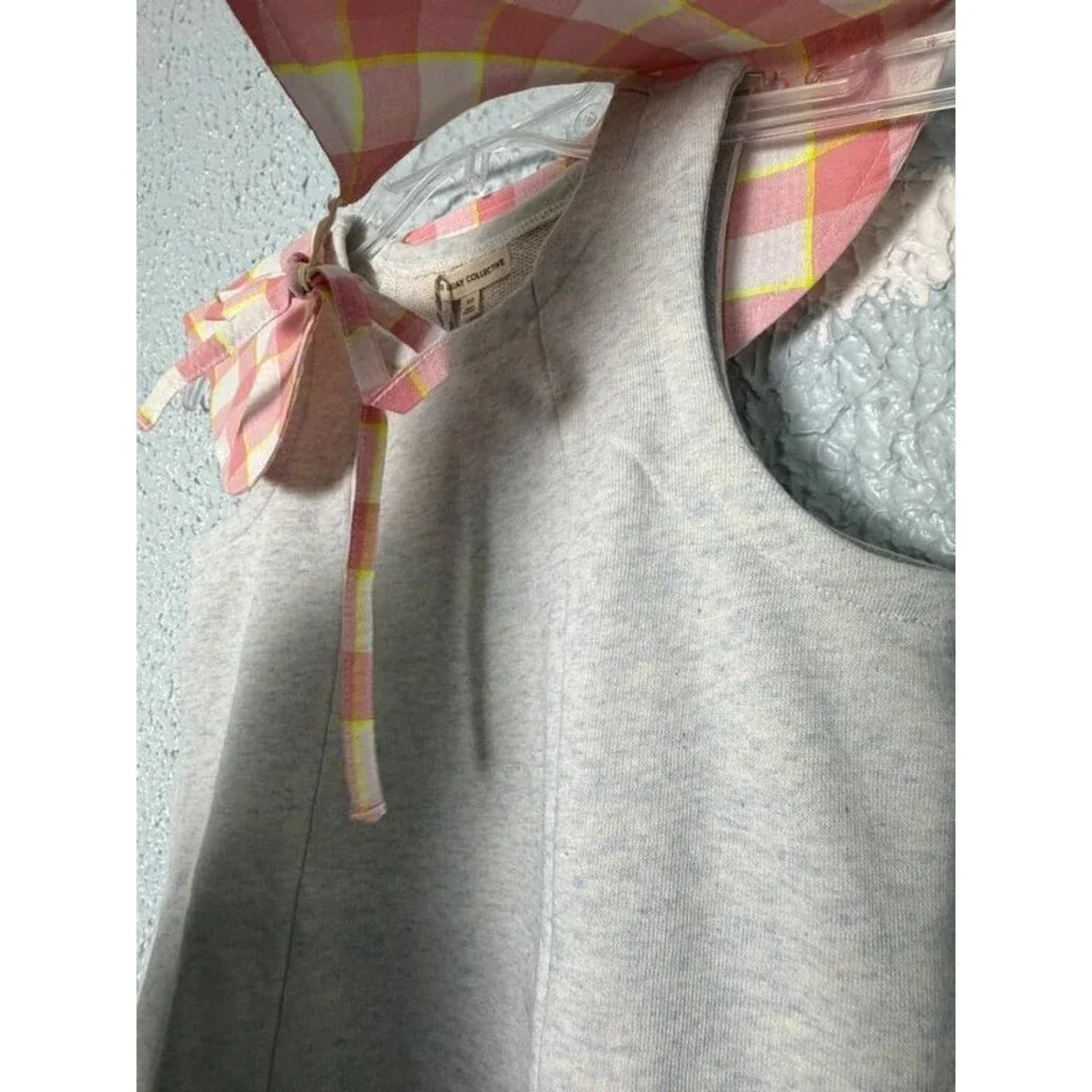 The Sunday collective girl Grandmacore Preppy sweatshirt Peter Pan dress sz 8-9